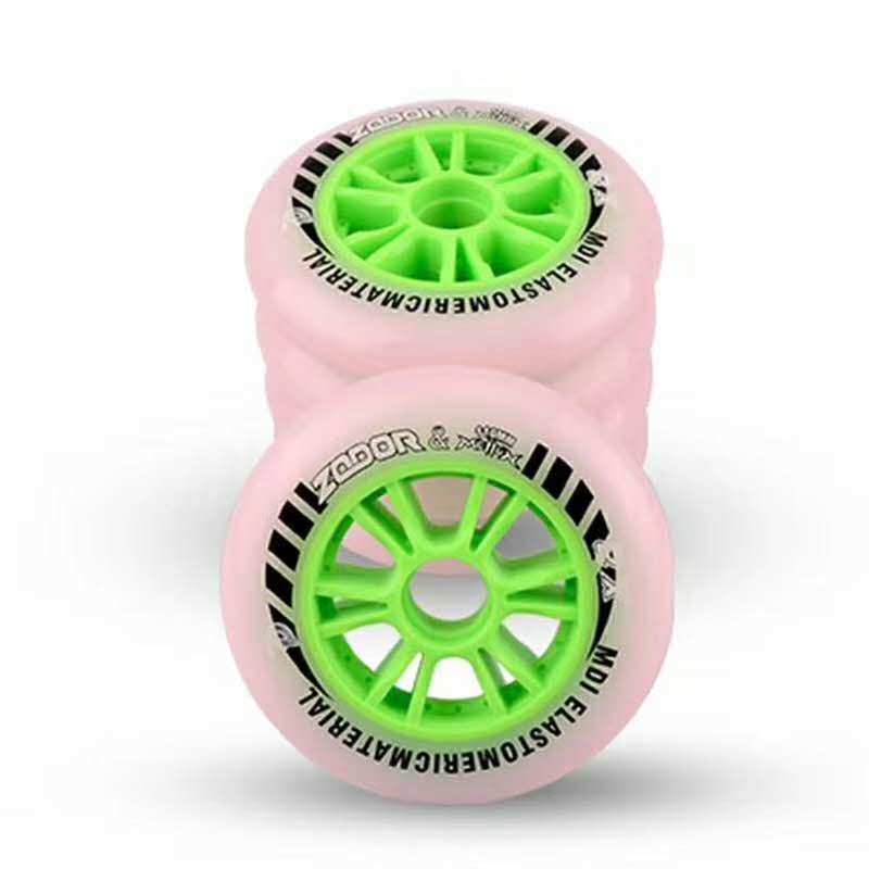 Speed Skate Wheel 8pcs Inline Skates Wheels Dual-hardness 87A 65A Grip Track 90 100 110MM Tires