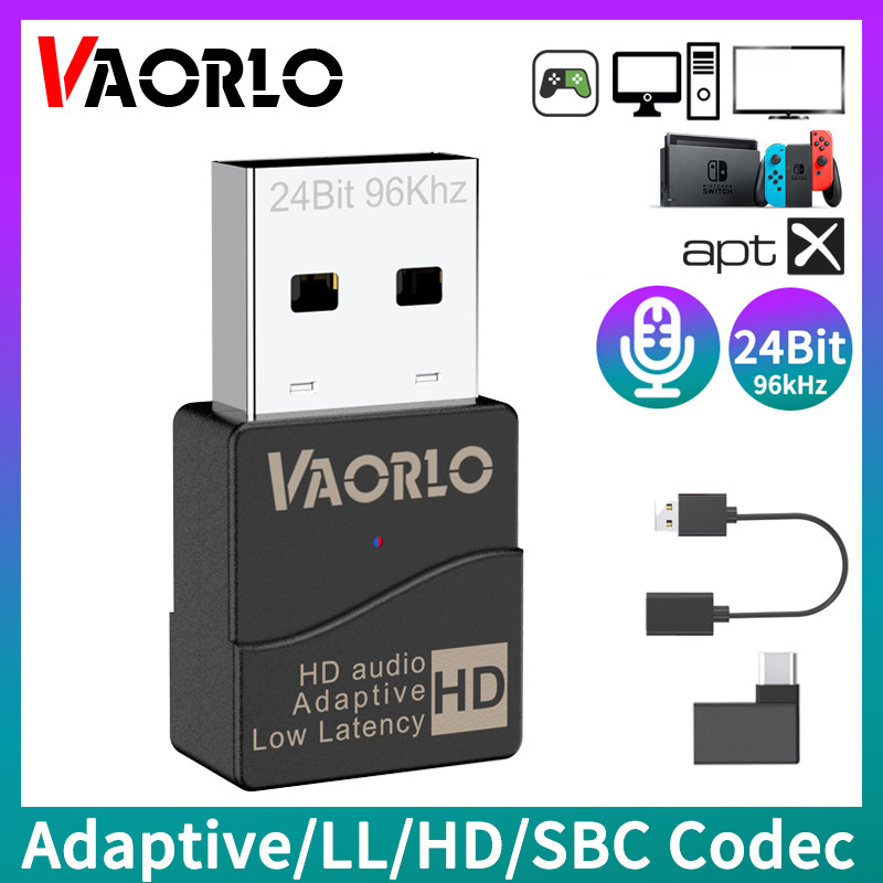Original VAORLO KB8P KB9P 16-24Bit USB Bluetooth 5.2 Audio Transmitter Adaptive HD LL SBC 40ms Low