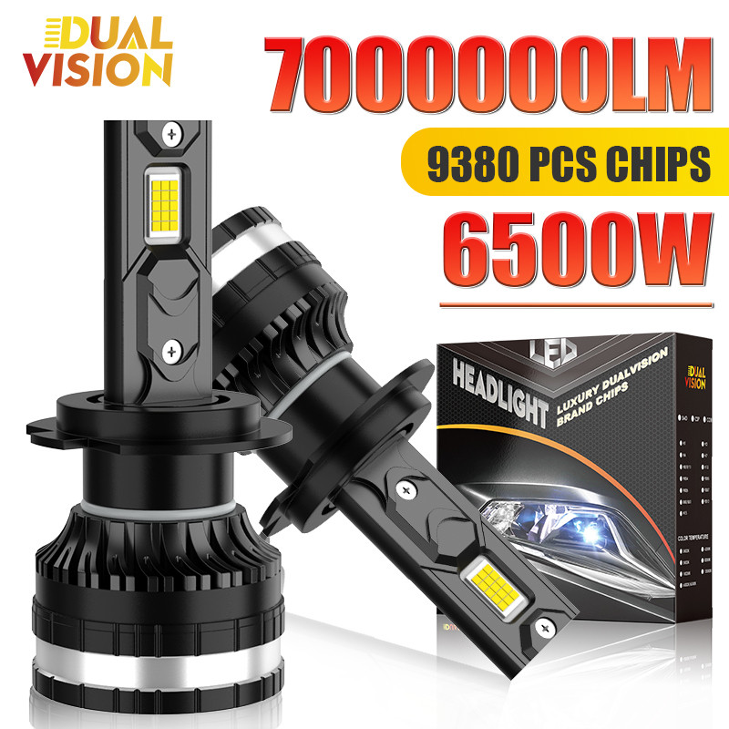 H4 H11 H7 LED Headlight Canbus Ready CSP Chip 6500W 7000000LM 6000K Pure White Fit 9005 9006 H1 HB3