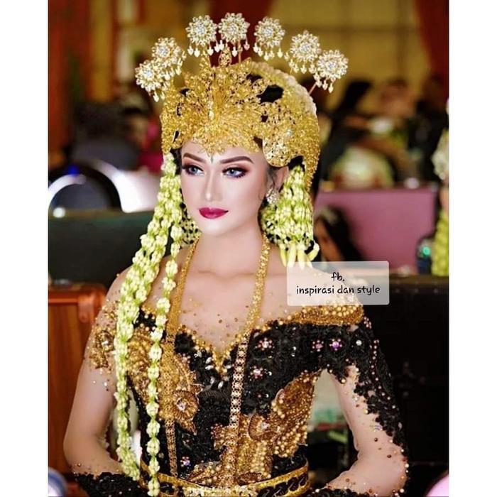 [KS22] Kalung Adat Panjang Pengantin Pria Wanita Sunda / Jawa Permata Silver Gold