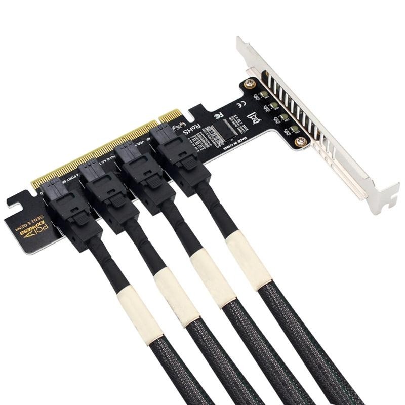 BEST 340B PCIE to U.2 NVME Adapter Card PCIe X16 to 4-Port U.2 NVME Expansion Adaptor
