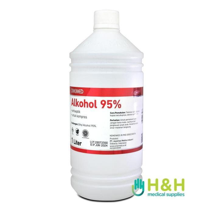 Ready Alkohol 95% 1 Liter / Alkohol 95% / Alkohol Onemed 1 Liter / Alkohol 1 Liter