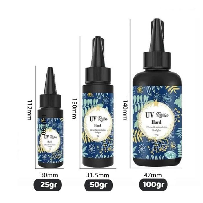 NEW PRODUK RESIN UV BENING/ UV RESIN HARD/ RESIN UV DIY - /25/50/100GR THANKYOU & HAPPY SHOPPING :)