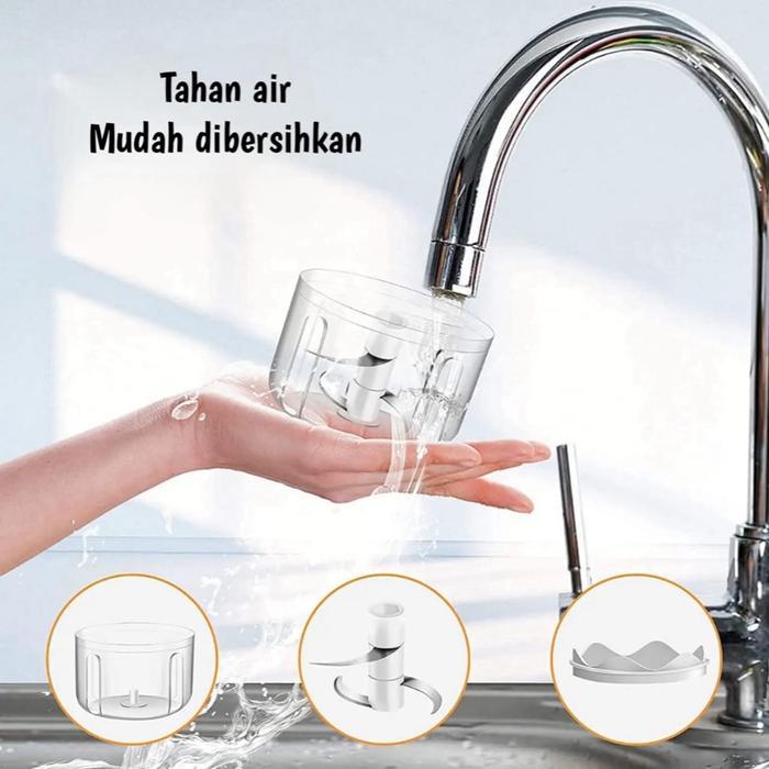 Mini Chopper Blender Portable Gilingan Mini Bumbu Dan Daging Manual Putar Tangan 006 Redy Stok