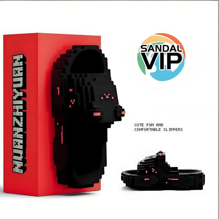 Bata Kids - Sandal VIP Anak-anak Model Cute Minecraft Nyaman Dipakai Anak Cowok & Cewek Bahan Karet