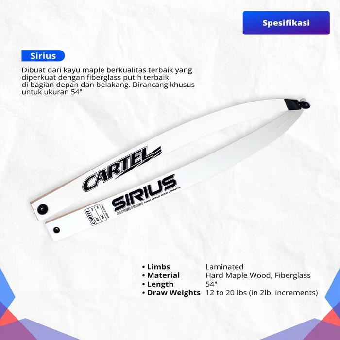 Limb / Limbs Cartel Sirius / Sirius Plus Recurve Bow