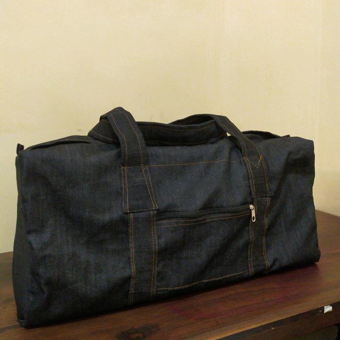 Travel Bag Jumbo Bahan Jeans // Tas Baju Besar // Tas Mudik Jumbo Tas Tebal Murah Tbk