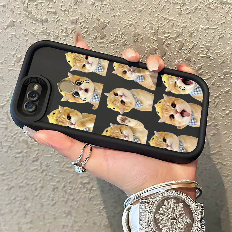 Casing Hp OPPO A7 OPPO A5s OPPO A12 OPPO A12S A11k Case Casing HP Foto kucing sapi yang lucu Pola ka