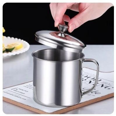 Gelas Mug Cangkir Stainless Besar Tahan Panas Ukuran 12cm