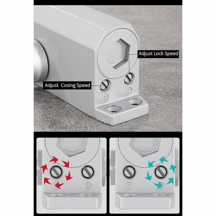 Door Closer Penutup Pintu Otomatis Hidrolik Hold Open Automatic Aluminium Door Closer Tutup Pintu