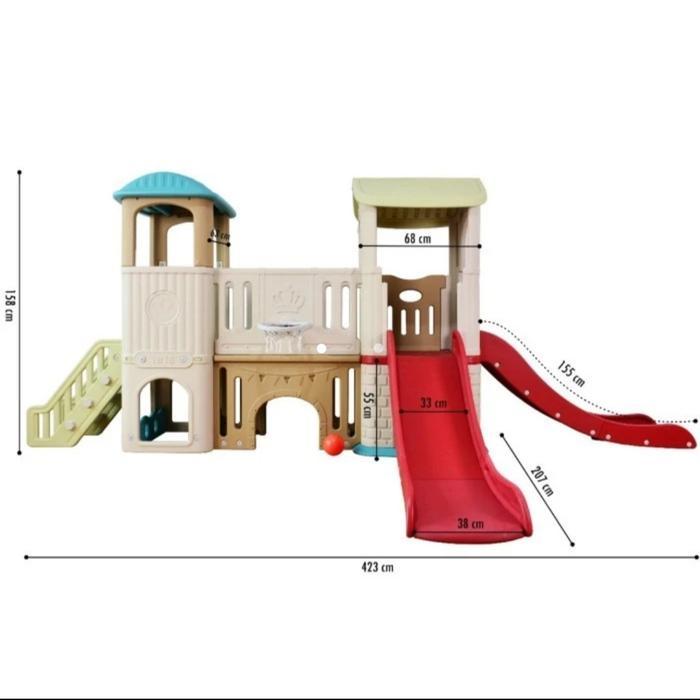 New perosotan 2 sisi Mainan Playground gawang perosotan anak indoor