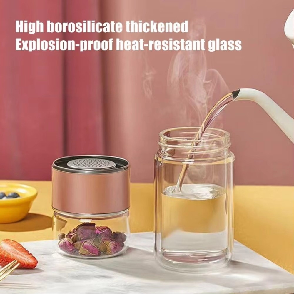 High Quality 500ML Tea Water Bottle Tea Infuser High Borosilicate Glass Tea Cup Tea Filter Infuser