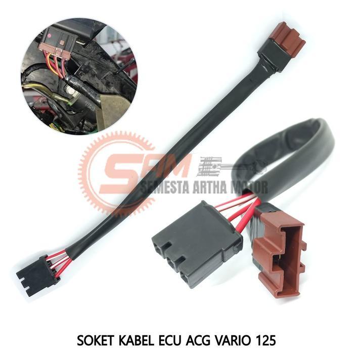 FREE ONGKIR SOKET KABEL ECU KIPROK VARIO TECHNO 125CC 150CC FI SOCKET ECM ACG BISA COD