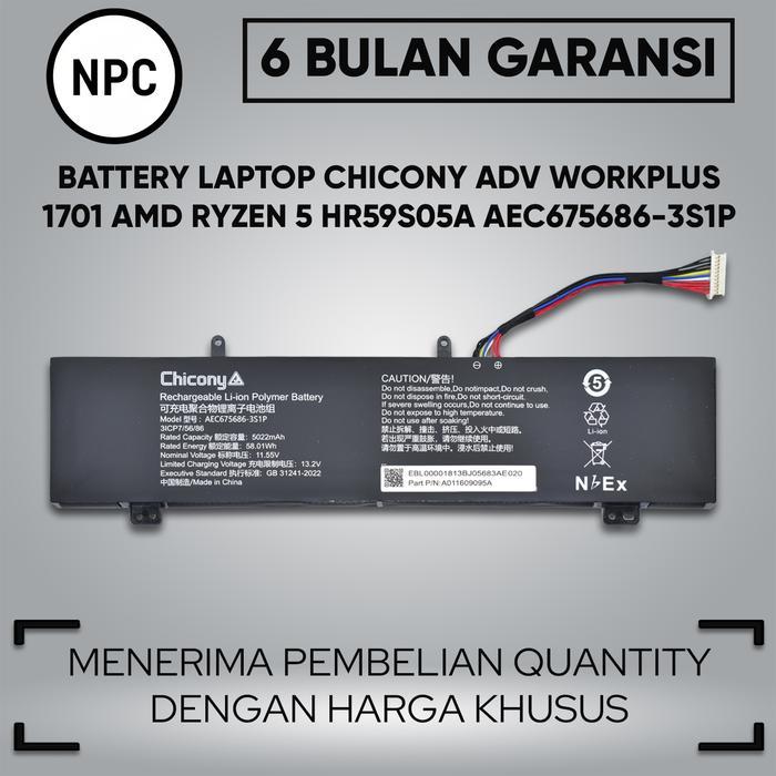 BATTERY LAPTOP CHICONY ADV WRKPLS 1701 AeMD RYZN 5 HR59S05A AEC675686-3S1P
