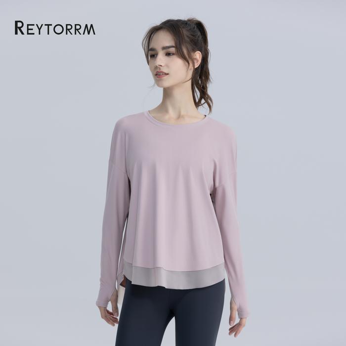 Reytorrm Baju Olahraga Wanita Lengan Panjang Kaos T-Shirt polo kemeja