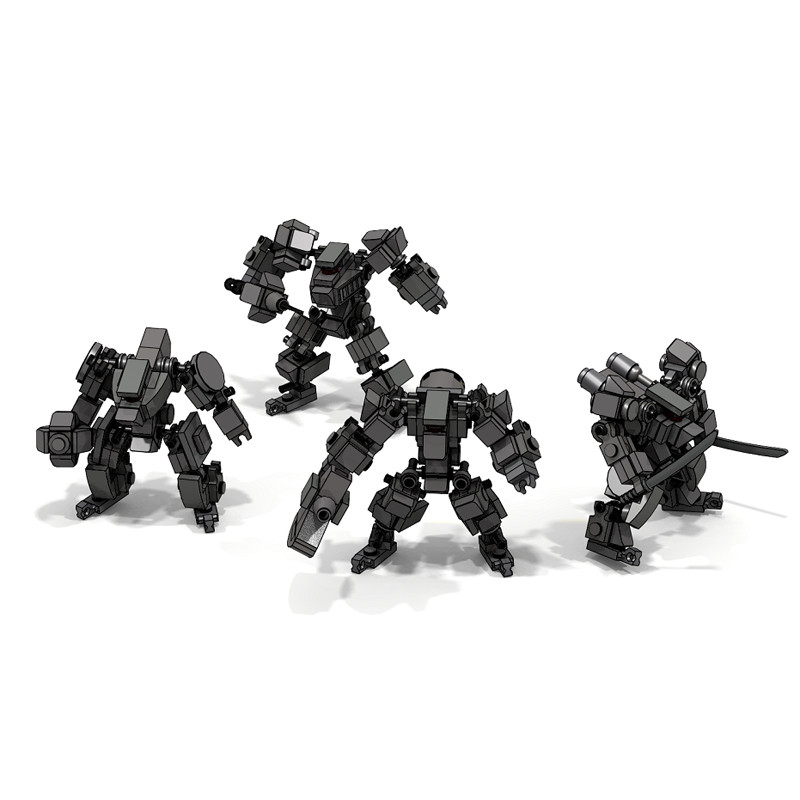 8CM Mecha Fighting Warfare Soldier Robots Model Assembly Small