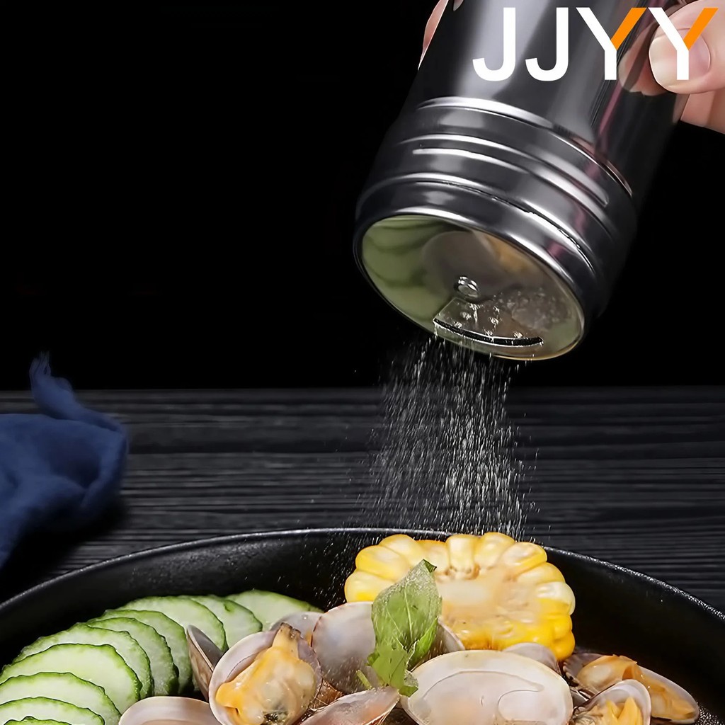 JJYY Stainless Steel Twist Lid Spice Shaker Salt Sugar Pepper Pepper Shaker Multipurpose Kitchen Too