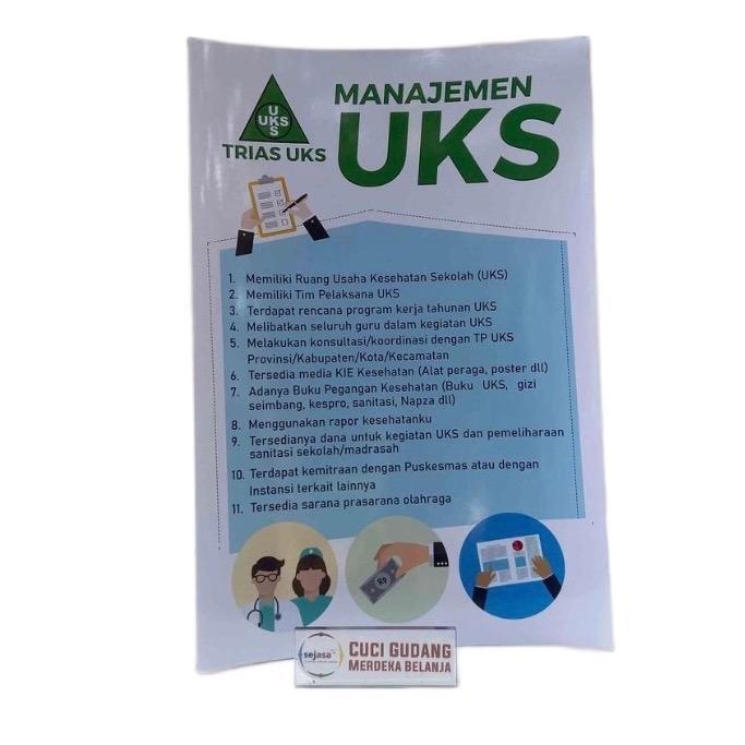 Poster Manajemen UKS, Poster Sekolah, Poster UKS Kertas