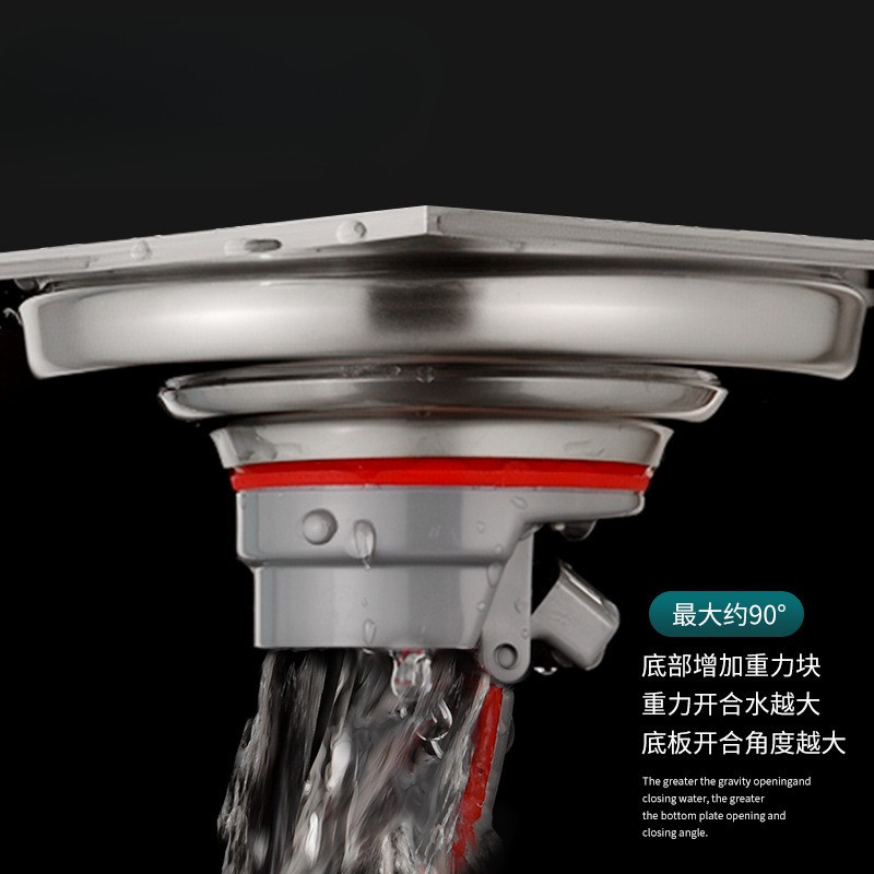15cm stainless steel floor drain, 20X20cm shower large displacement floor drain for bathroom