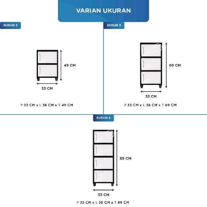 Ready Akako - Lemari Pakaian Plastik 1 Pintu Akako Swing "Catur" / Kode = Catur