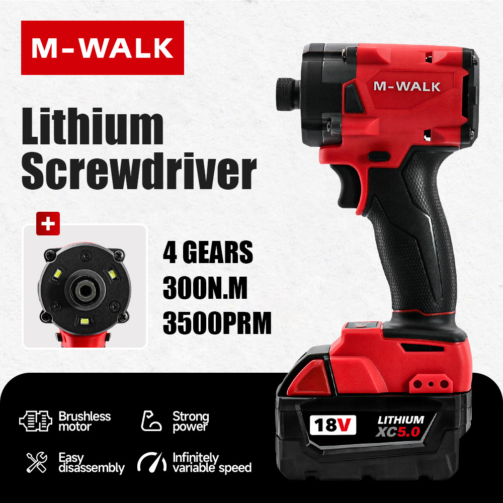 M-WALK 300N.m Max Torque Brushless Impact Driver 3500RPM High Power screwdrive Electric Power Tool