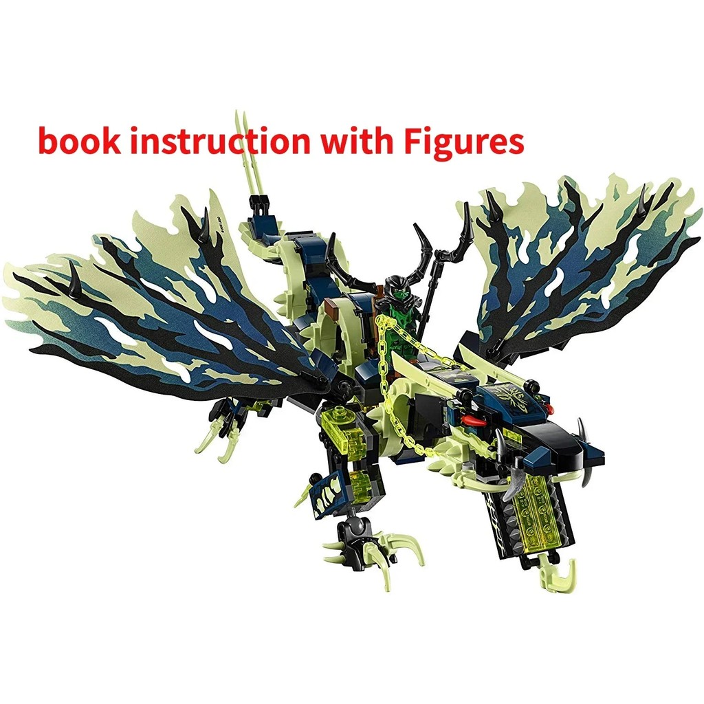 Morro Dragon Toys Airjitzu Temple Dragon Green Dragon Building Block Model Toys for Children