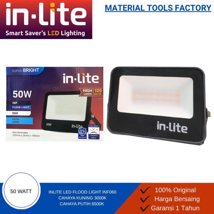 Promo Lampu Sorot Taman In-Lite 50 Watt - Lampu Flood Light Inlite Inf030