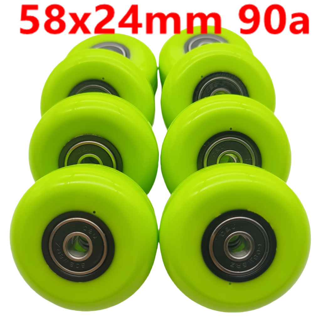 Aggressive skate wheel 58x24mm 90A 58mm 59x24mm 92a 8wheels/lot green color