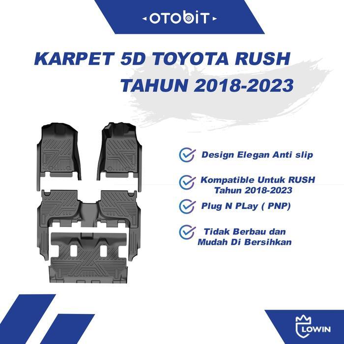 Karpet Mobil / Car Mats 5D Toyota Rush 2018 2019 2020 2021 2022 2023 Anti air Non Bagasi
