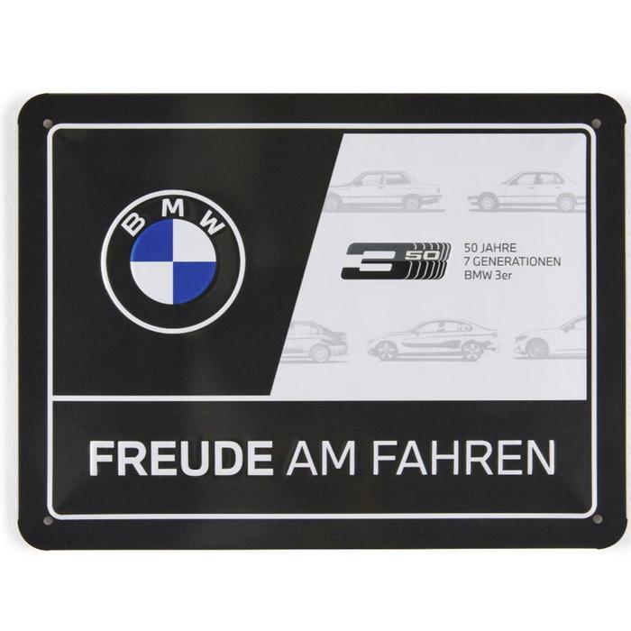 Original BMW 50 Jahre 3 Series Freude Am Fahren Garage Metal Sign Freude Am Fahren Plat Pajangan