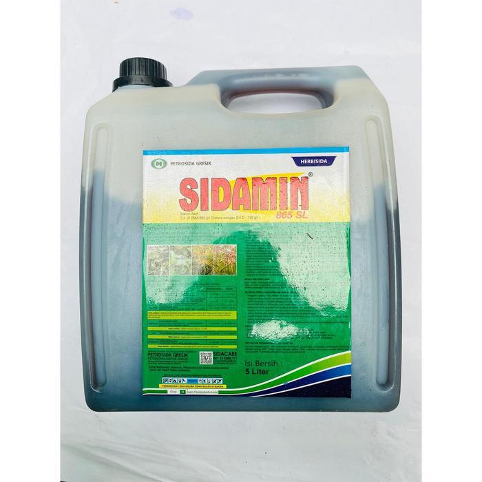 Herbisida SIDAMIN 865SL kemasan 5liter dari Petrosida Gresik
