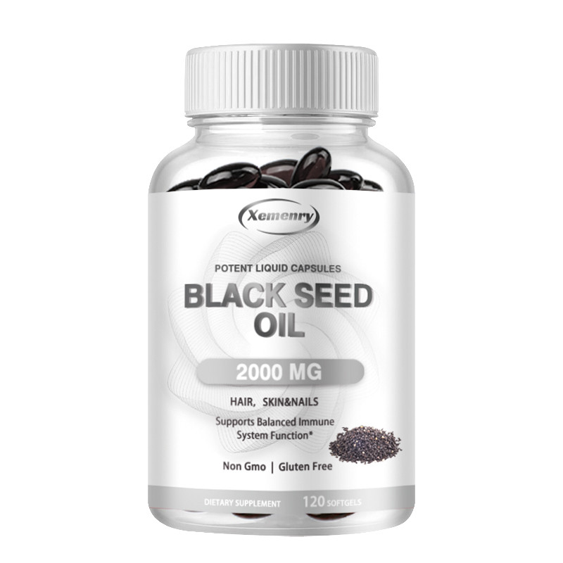 Vegan Black Seed Oil Capsules - Pure Cold Pressed - Black Cumin Seed Oil Capsules, Non-GMO Vegan