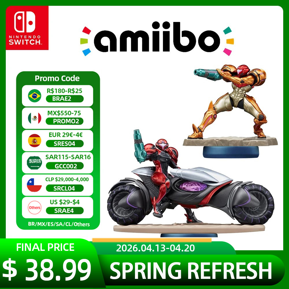 Samus - Samus & Violet  Amiibo - Dread Metroid 2Pack set for NS Original NFC Genuine Version
