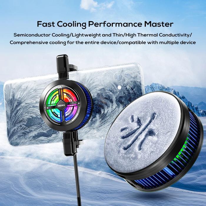 TERLARIS NEIKU C60 C90 MAGNETIC FAN COOLER AKSESORI UNIVERSAL UNTUK GAMING PHONE PENDINGIN HP