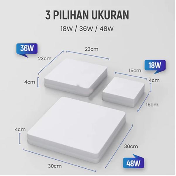 neww Lampu LED Plafon 48W 36W 18W Lampu Plafon Minimalis Lampu Kotak Lampu Ruang Tamu Lampu Kamar