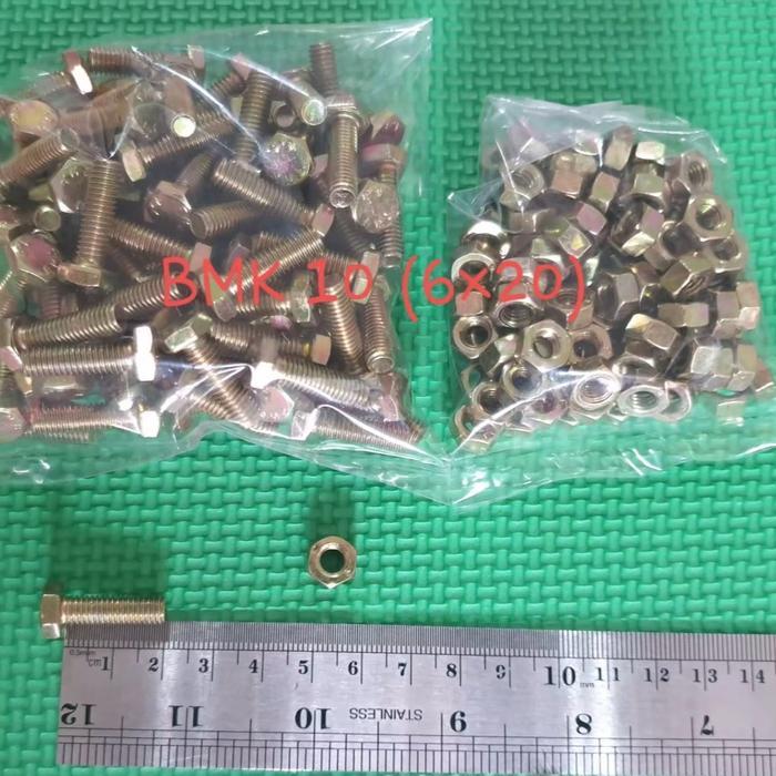Baut 10 + Mur (6Mm) X 2 Cm #Gratisongkir