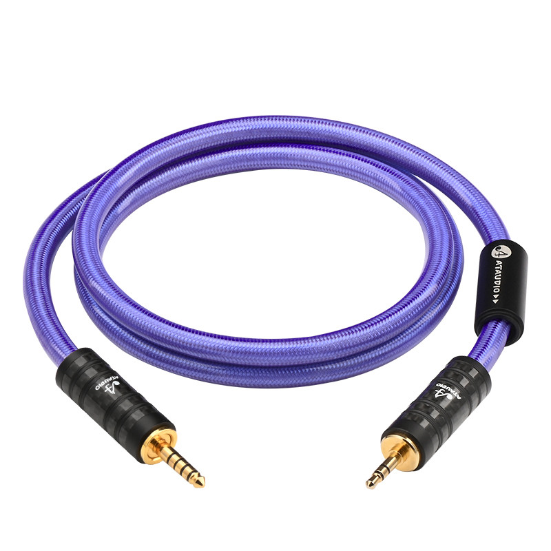Hi-end Silver Plated HiFi 4.4mm to 3.5mm Audio Cable 4.4mm Balance to 4.4mm Aux Jack Balanced Audio
