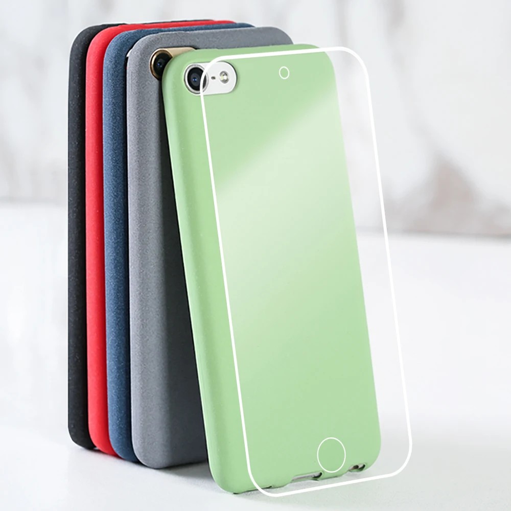 2-in-1 Soft Protective Shell Skin Case Cover for  iPod Touch 7 7th 6 6th 5 Tempered Glass