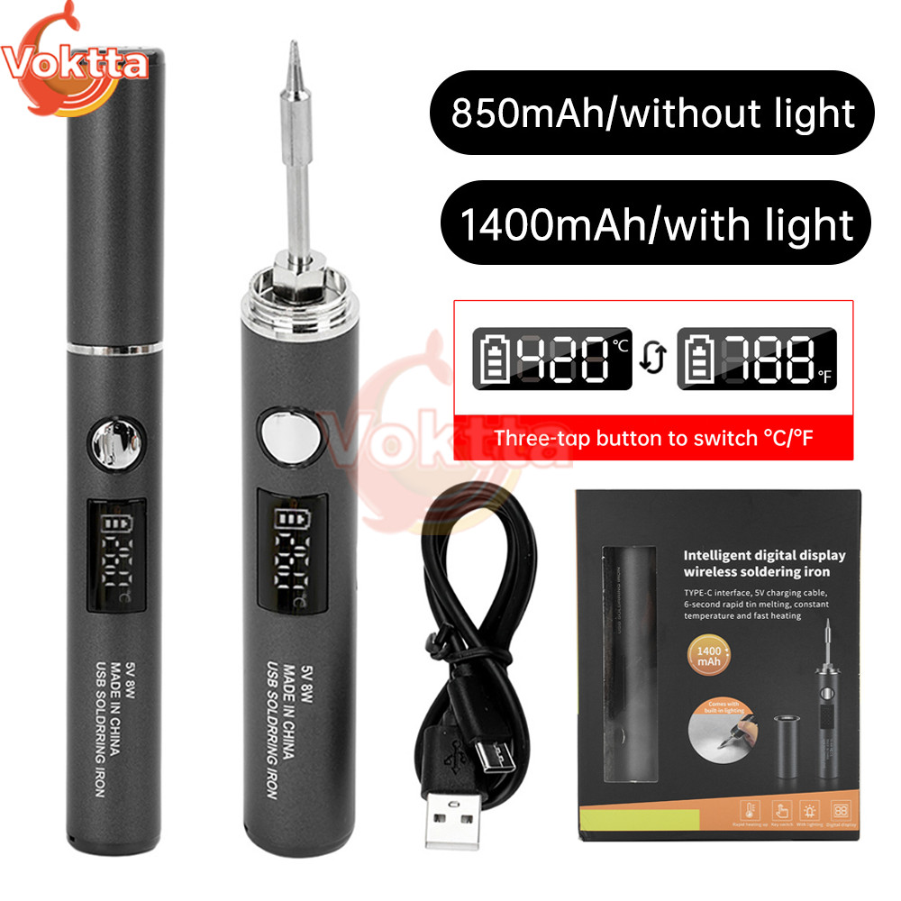 USB SOLDERING IRON ADJUSTABLE TEMPERATURE 260-420 ELECTRIC SOLDERING IRON KIT 850MAH/1400MAH BATTERY