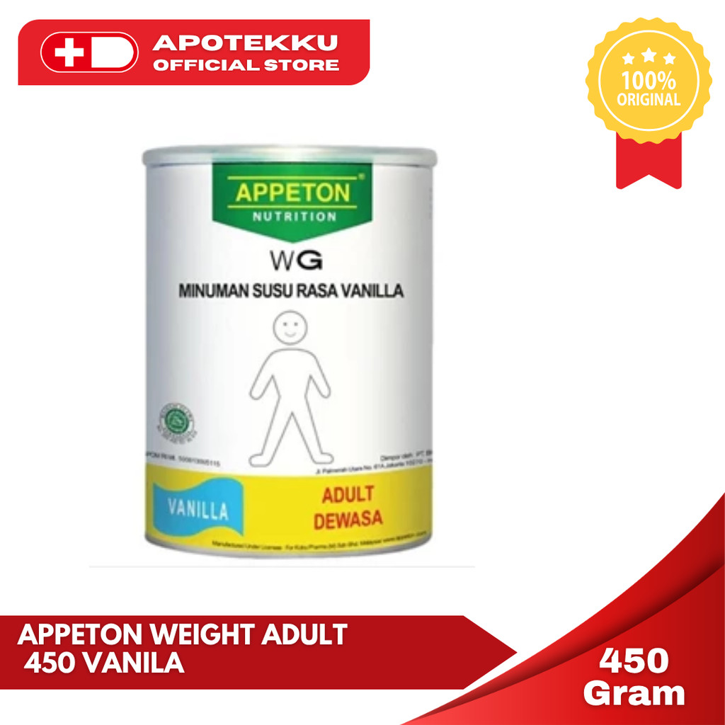 Appeton Weight Gain Adult 450g Vanilla - Susu Penambah Berat