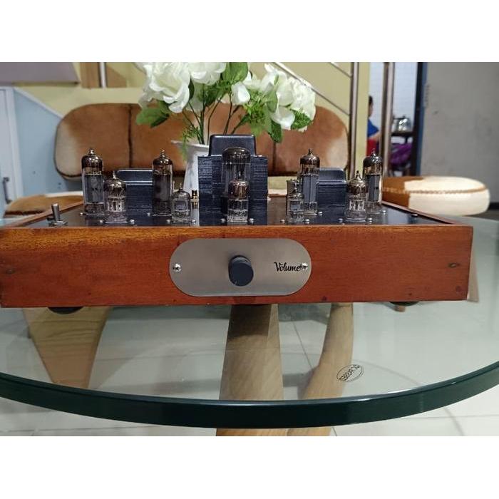Integrated Amplifier EL84 DIY, bukan Denon, Marantz, Yamaha, Roksan - Putih