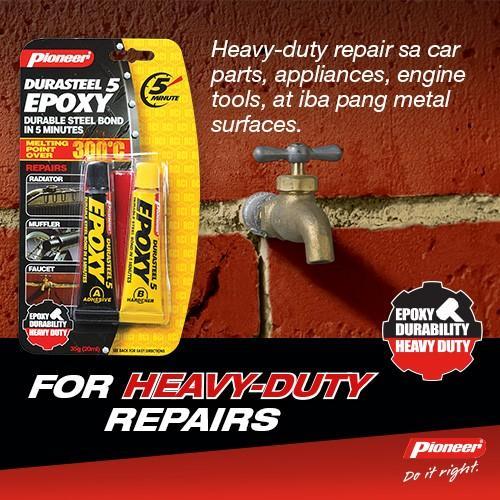 Lem Mesin Tahan Panas 300C Durasteel Epoxy Lem Knalpot Radiator Besi