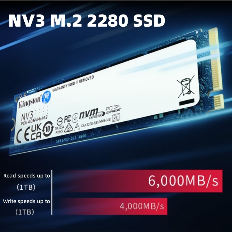 Kingston NV3 500GB 1TB 2TB PCIe 4.0 NVMe M.2 2230/2280 SSD-Up to 6000MB/s & OM3 128GB 256G-Stream