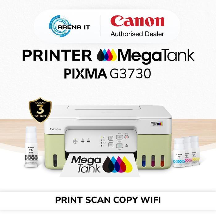 Printer Canon PIXMA G3730 Print Scan Copy Wireless Multifunction Printer Pengganti G3000 G3010