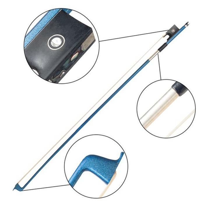 [Np] Bow Balance Bahan Serat Karbon Warna Biru Untuk Biola 4 4 Terlaris