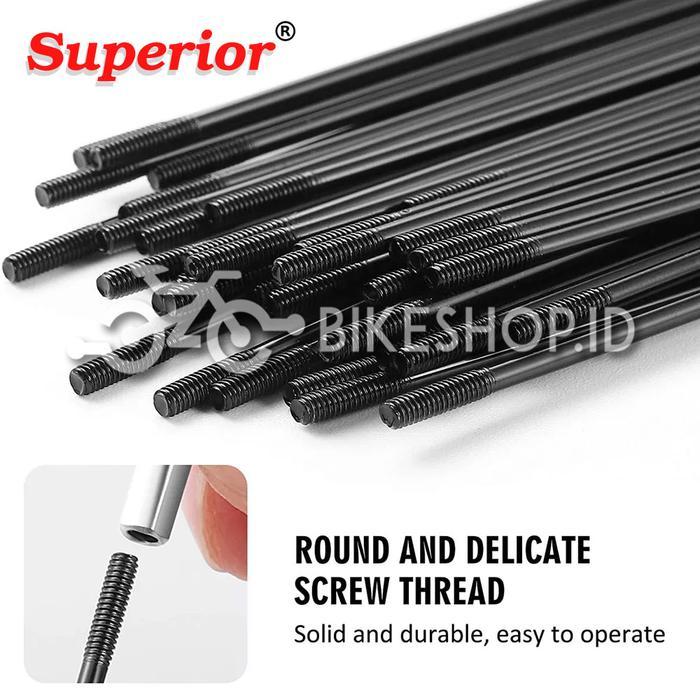 Spoke Jeruji Jari-Jari Sepeda 20" Inch 14Gx192Mm Hitam Superior Sepeda Lipat Bmx Minion High Quality