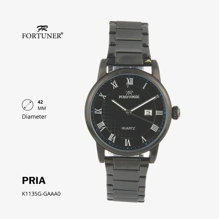 Fortuner Jam Tangan Classic Analog Quartz Pria Water Resistant Rantai Hiawatha