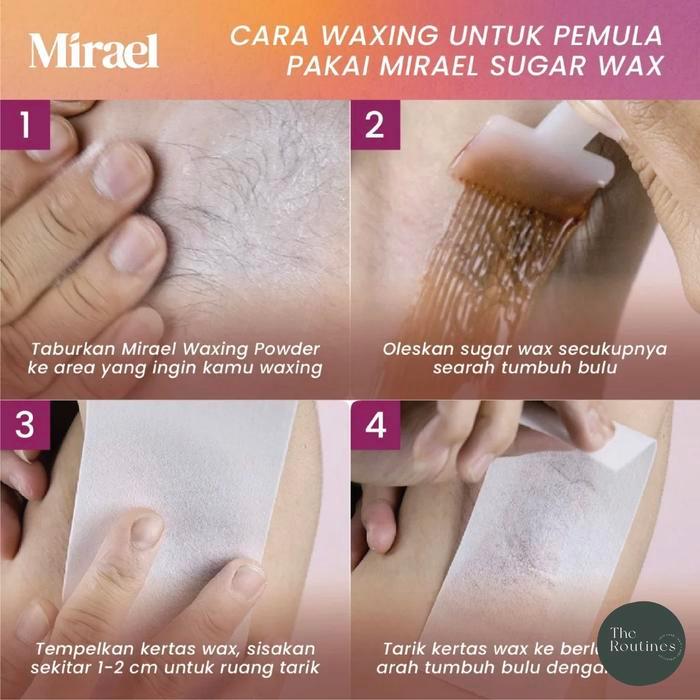 Mirael - Sugar Wax Kit (Sugar Wax Jar 210Ml, Kain Wax, Spatula) Tbk