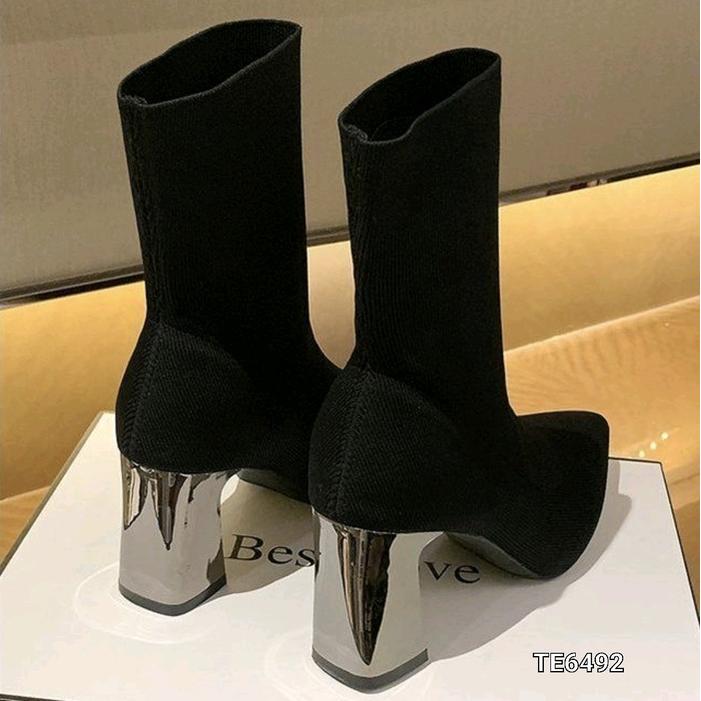 Laviola - Boots High Block Te6492 Boots Nyaman Nll Boots High Heels Shoes