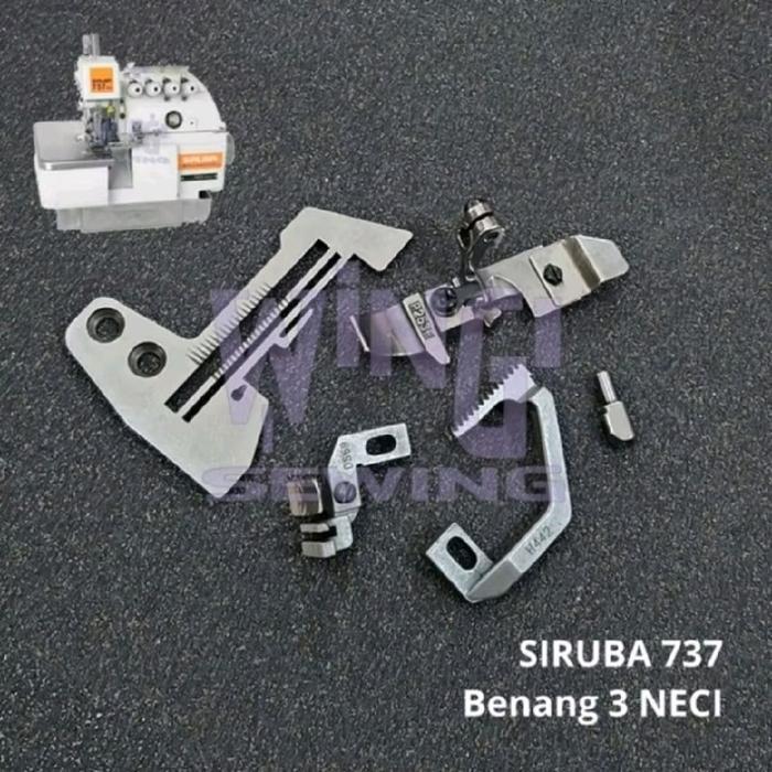 NECI GAUGE SET SIRUBA Benang 3 Getset Mesin Jahit Obras TYPICAL JACK SIMARU SHUNFA